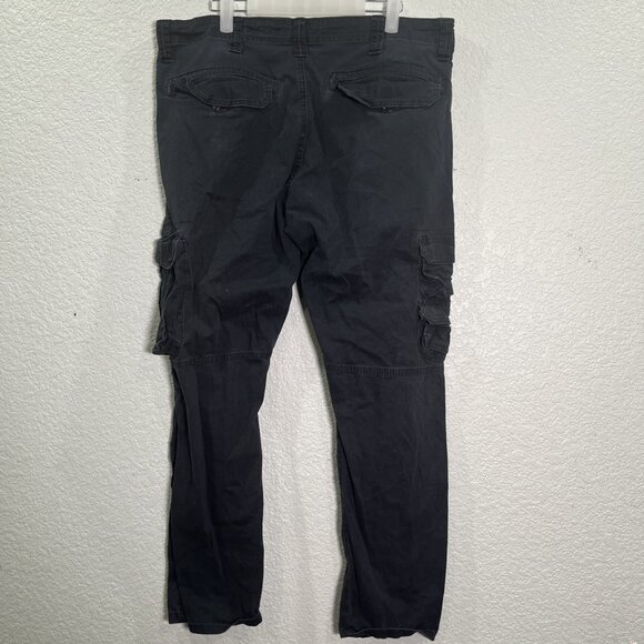 Wrangler Regular Taper Cargo Pants Mens 36x30 Black Stretch Outdoor Workwear - Picture 3 of 7
